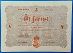 Kossuth-bankó 5 Forint (1848) – Piros nyomatos változat GOTTO