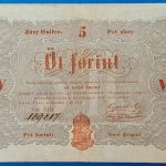 Kossuth-bankó 5 Forint (1848) – Piros nyomatos változat GOTTO