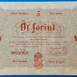 Kossuth-bankó 5 Forint (1848) – Piros nyomatos változat GOTTO