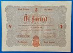 Kossuth-bankó 5 Forint (1848) – Piros nyomatos változat GOTTO