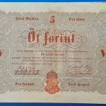 Kossuth-bankó 5 Forint (1848) – Piros nyomatos változat GOTTO