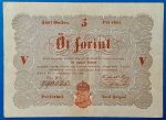 Kossuth-bankó 5 Forint (1848) – Piros nyomatos változat GOTTO