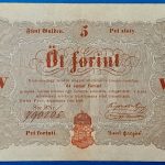 Kossuth-bankó 5 Forint (1848) – Piros nyomatos változat GOTTO