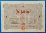 Kossuth-bankó 5 Forint (1848) – Piros nyomatos változat GOTTO