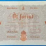 Kossuth-bankó 5 Forint (1848) – Piros nyomatos változat GOTTO