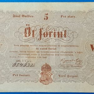 5 Forint 1848 - Kossuth-bankó (Barna nyomattal) GOTTO NUMIZMATIKA