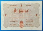 Kossuth-bankó 5 Forint (1848) – Piros nyomatos változat GOTTO