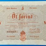 Kossuth-bankó 5 Forint (1848) – Piros nyomatos változat GOTTO