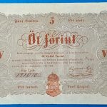 Kossuth-bankó 5 Forint (1848) – Piros nyomatos változat GOTTO