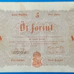 Kossuth-bankó 5 Forint (1848) – Piros nyomatos változat GOTTO