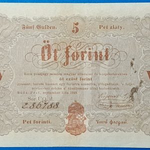 5 Forint 1848 - Kossuth-bankó (Barna nyomattal) GOTTO NUMIZMATIKA