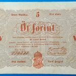 Kossuth-bankó 5 Forint (1848) – Piros nyomatos változat GOTTO
