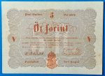 Kossuth-bankó 5 Forint (1848) – Piros nyomatos változat GOTTO