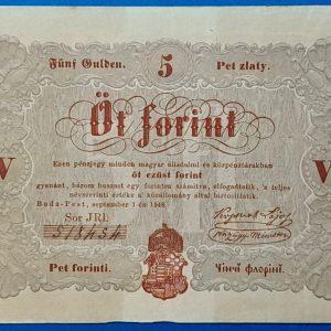 5 Forint 1848 – A legendás piros Kossuth-bankó GOTTO NUMIZMATIKA
