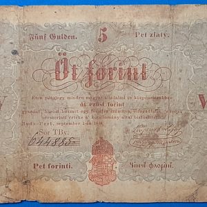 5 Forint 1848 – A legendás piros Kossuth-bankó GOTTO NUMIZMATIKA