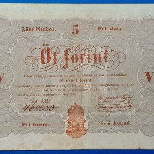 5 Forint 1848 – A legendás piros Kossuth-bankó GOTTO NUMIZMATIKA