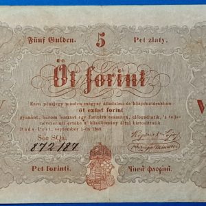 5 Forint 1848 – A legendás piros Kossuth-bankó GOTTO NUMIZMATIKA