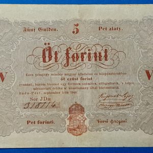 5 Forint 1848 – A legendás piros Kossuth-bankó GOTTO NUMIZMATIKA