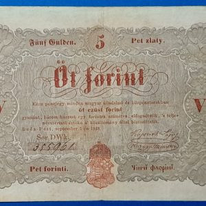 5 Forint 1848 – A legendás piros Kossuth-bankó GOTTO NUMIZMATIKA