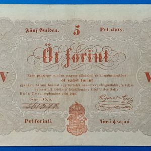 5 Forint 1848 – A legendás piros Kossuth-bankó GOTTO NUMIZMATIKA