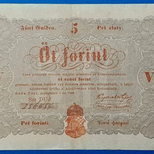 5 Forint 1848 – A legendás piros Kossuth-bankó GOTTO NUMIZMATIKA