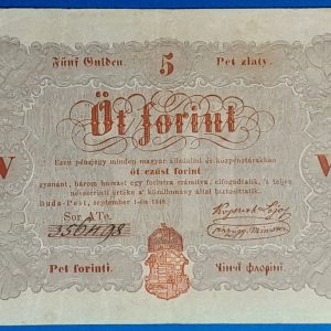 5 Forint 1848 – A legendás piros Kossuth-bankó GOTTO NUMIZMATIKA