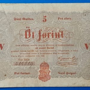 5 Forint 1848 – A legendás piros Kossuth-bankó GOTTO NUMIZMATIKA