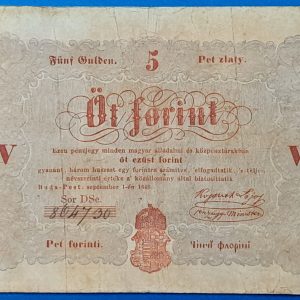 5 Forint 1848 – A legendás piros Kossuth-bankó GOTTO NUMIZMATIKA