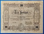 1848-as 10 forint (tíz ezüst forint) – Ritka Kossuth-bankó GOTTO