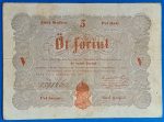 Kossuth 5 Forint 1848. szeptember 1. – Ritka magyar papírpénz GOTTO