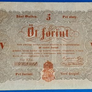 Kossuth 5 Forint 1848. szeptember 1. – Ritka magyar papírpénz GOTTO