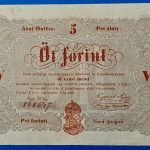 Kossuth-bankó 5 Forint (1848) – Piros nyomattal GOTTO