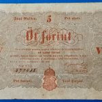 Kossuth-bankó 5 Forint (1848) – Piros nyomattal GOTTO