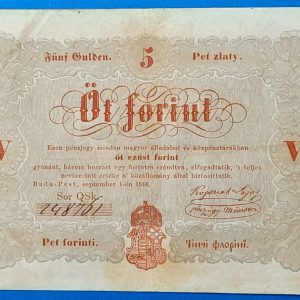 5 Forint 1848 – A legendás piros Kossuth-bankó GOTTO NUMIZMATIKA