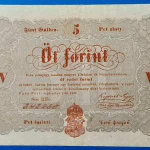 5 Forint 1848 – A legendás piros Kossuth-bankó GOTTO NUMIZMATIKA