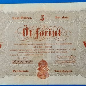 5 Forint 1848 – A legendás piros Kossuth-bankó GOTTO NUMIZMATIKA