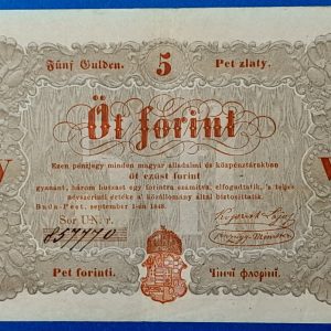 5 Forint 1848 – A legendás piros Kossuth-bankó GOTTO NUMIZMATIKA