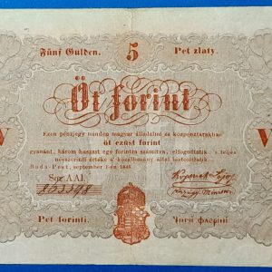 5 Forint 1848 – A legendás piros Kossuth-bankó GOTTO NUMIZMATIKA