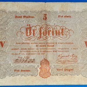 Kossuth 5 Forint 1848. szeptember 1. – Ritka magyar papírpénz GOTTO