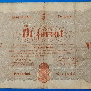 5 Forint 1848 – A legendás piros Kossuth-bankó GOTTO NUMIZMATIKA