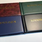 Bankjegyalbumok, 215x125 mm - bordó-fekete