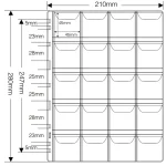 Lefűzhető érmeberakó, 45x45 mm, 10 lapos csomag, 20 zsebes PCCB-Mingt