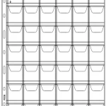 Lefűzhető érmeberakó, 29x29 mm, 10 lapos csomag, 42 zsebes PCCB-Mingt