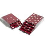 Leuchtturm: Érmedoboz 12 négyzet alakú rekesz 64 mm füst színű