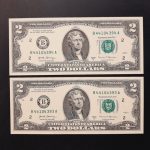 2017. 2 Dollár UNC Soszámkövető New Yorki kiadás - Carranza & Mnuchin aláírásával