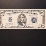 5 Dollár VF Kék pecséttel