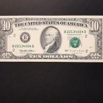 1995. 10 Dollár UNC New Yorki kiadás - Withrow & Rubin aláírásával