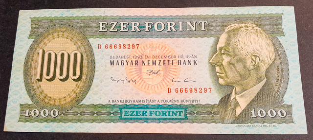 number-39 1993.12.16. 1.000 Forint VF "D" betűjeles - Image 1