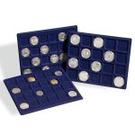 Leuchtturm: S Érmetálcák 24 érméhez 33 mm -ig kék kis érmékhez