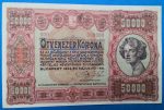 1923. 50.000 Korona " MINTA" perforációval AUNC, Orell-Füssli Pénzjegynyomda,